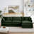  102 Inch Modular L-Shaped Sectional Sofa , 3-Seater Chenille Cloud Couch with Movable Ottoman , DIY Combination, Comfy Upholstered Set for Living Room-1563663421-1559753769