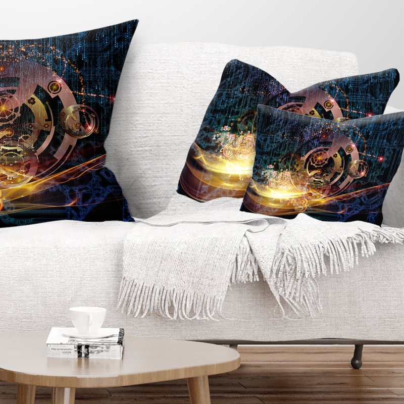 Lights of Gears - Coussin imprimé abstrait