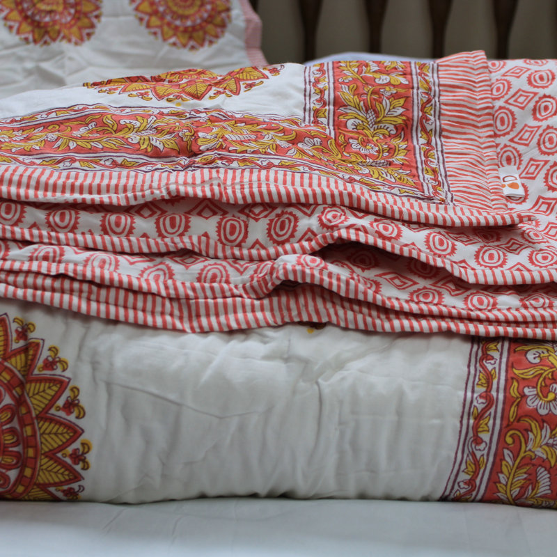 Blythe Cotton Floral Bedspread with Pillowcases