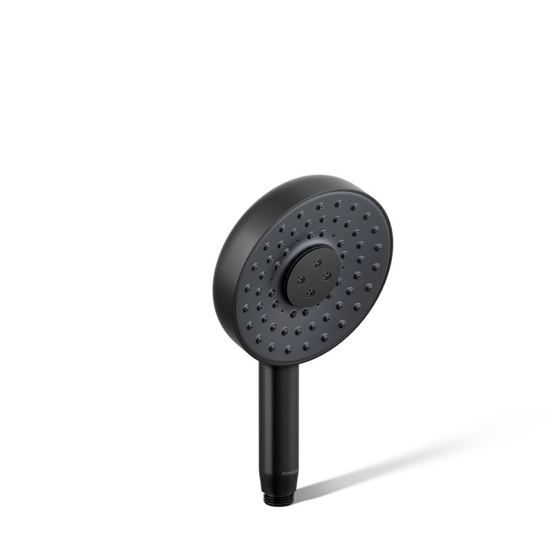 Statement Round Multifunction Handshower With Katalyst Air-Induction Technology, Matte Black, 1.75 GPM