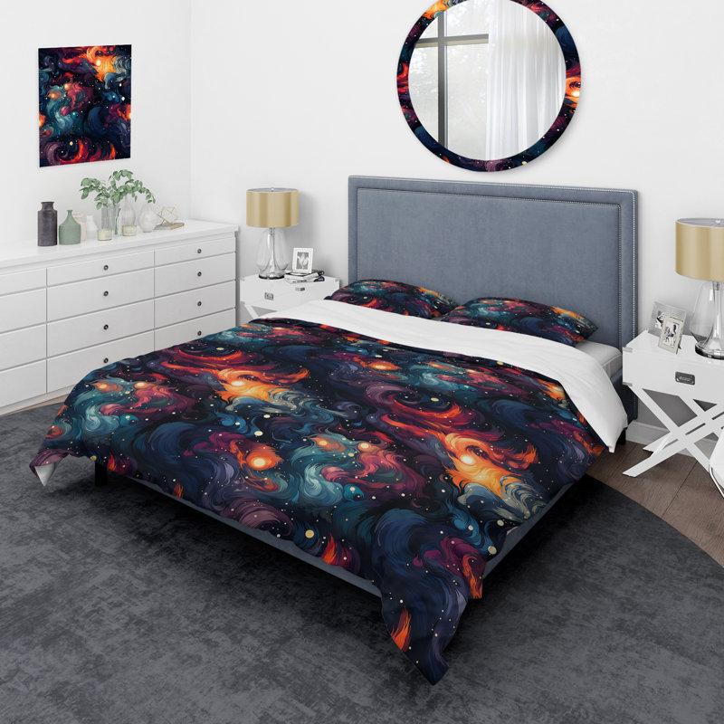 Ensemble de housse de couette Celestial Concealment Swell, Housse de couette simple + 1 taie décorative stan