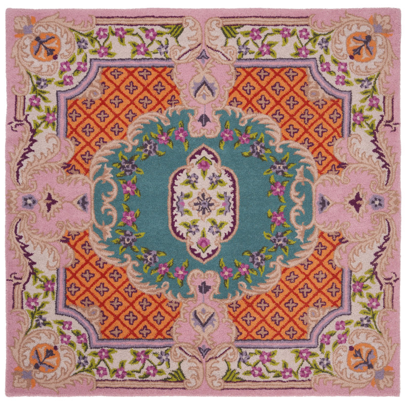 Tapis en laine touffeté à la main Blokzijl, Carré 3 pi