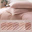 Ensemble de housse de couette 100% coton lavé Solayne avec texture de faux chanvre, couleur unie, fermeture à glissière et attaches de coin-111685177-111685170