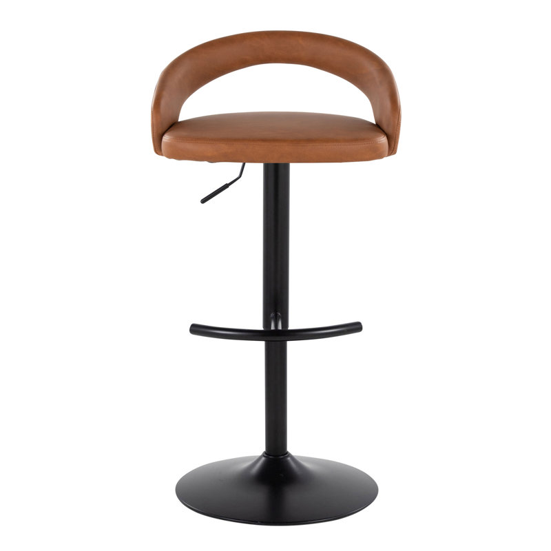Tabouret de bar réglable, Black, Brun