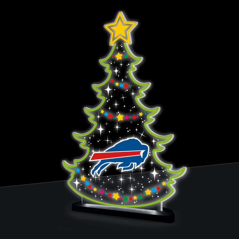Buffalo Bills NFL Football Holiday Tree Desklite LED Decor