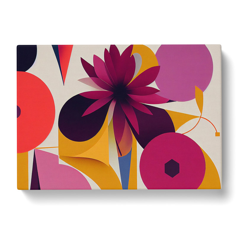 Spirited Abstract Flowers - Wrapped Canvas, 35cm H x 50cm W x 3cm D