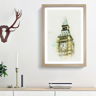 Big Ben in Abstract - Picture Frame Graphic Art Print