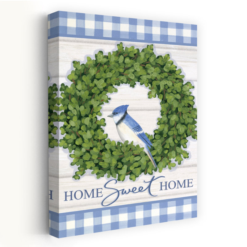 Art contemporain, Bluebird Home Sweet Home, H 36 po x l 24 po