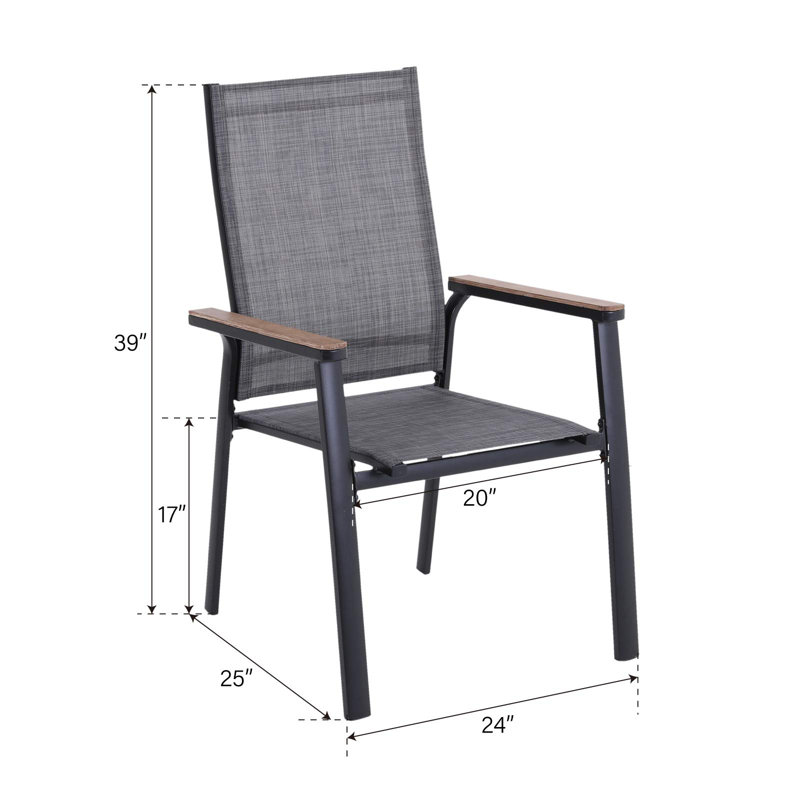 Fauteuil de salle à manger Mcnabb, Grey