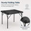 Matériau de panneau noir durable et lisse, conception de rangement pliable pour gagner de la place, table de jeu décontractée pour quatre personnes avec porte-gobelet et plateau intégrés.-136159933-136159932