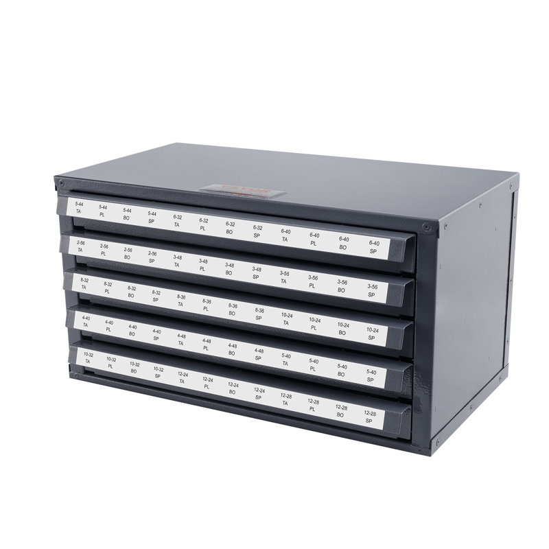 Tap Dispenser Cabinet, Five-Drawer Tap Organizer Cabinet for #2-56-#12-28 Steel Tap Dispenser
