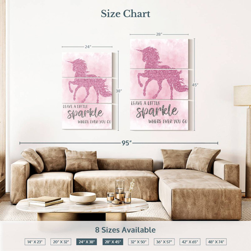Ashelle Sparkle Unicorn, H 38 po x l 24 po