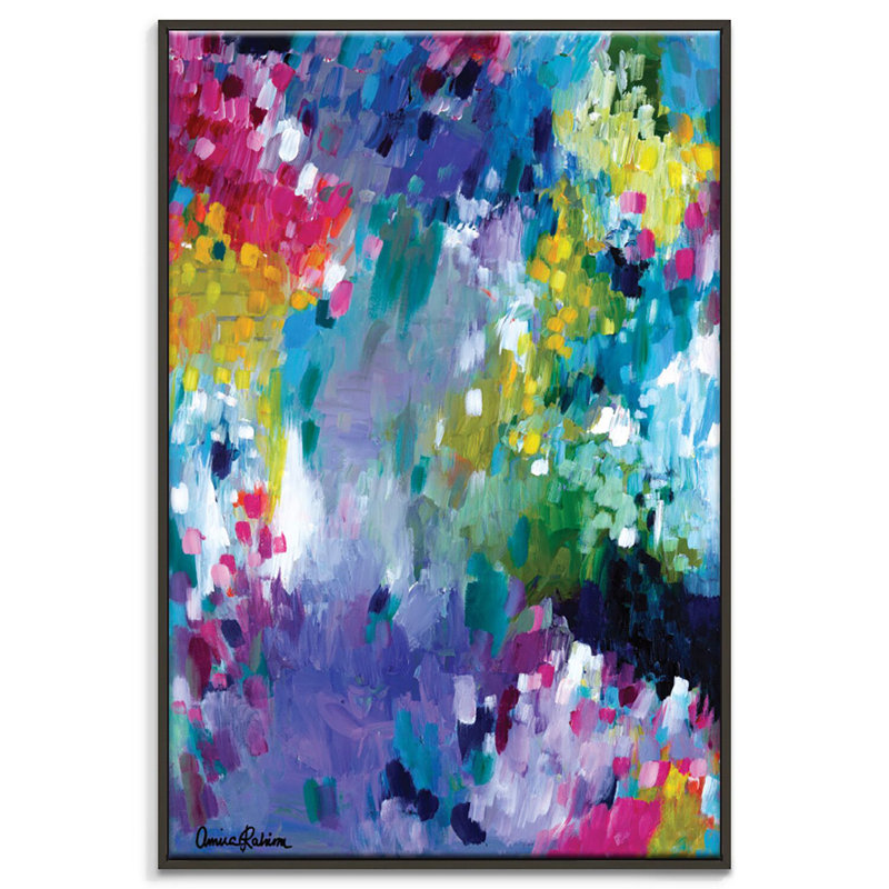 Dancing In The Rain by Amira Rahim - Print on Canvas, Black, 152cm H x 102cm W