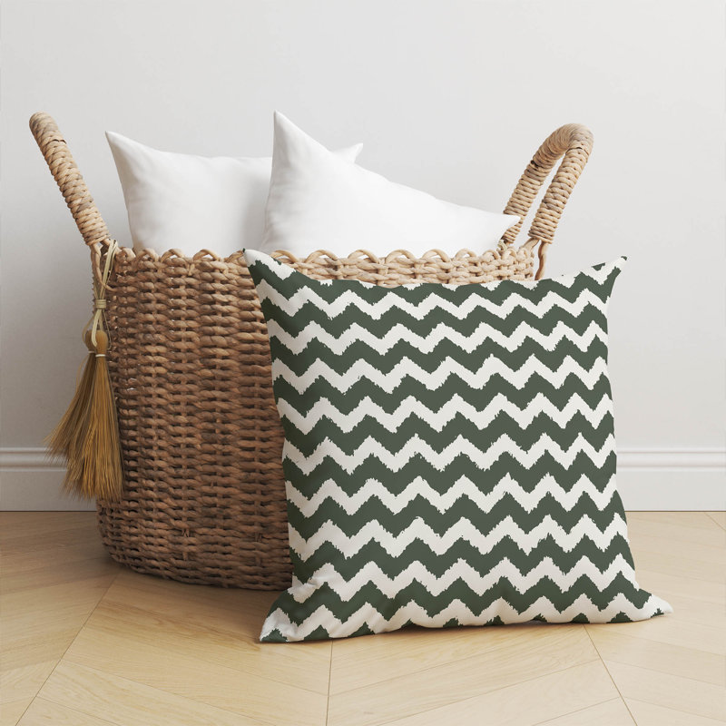 Chevy Tribal Blue Throw Pillow, Chimichurri/Green, 20"H x 20"W