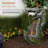Waterfall in Realistic Tree Bark Fountain with LED Lights