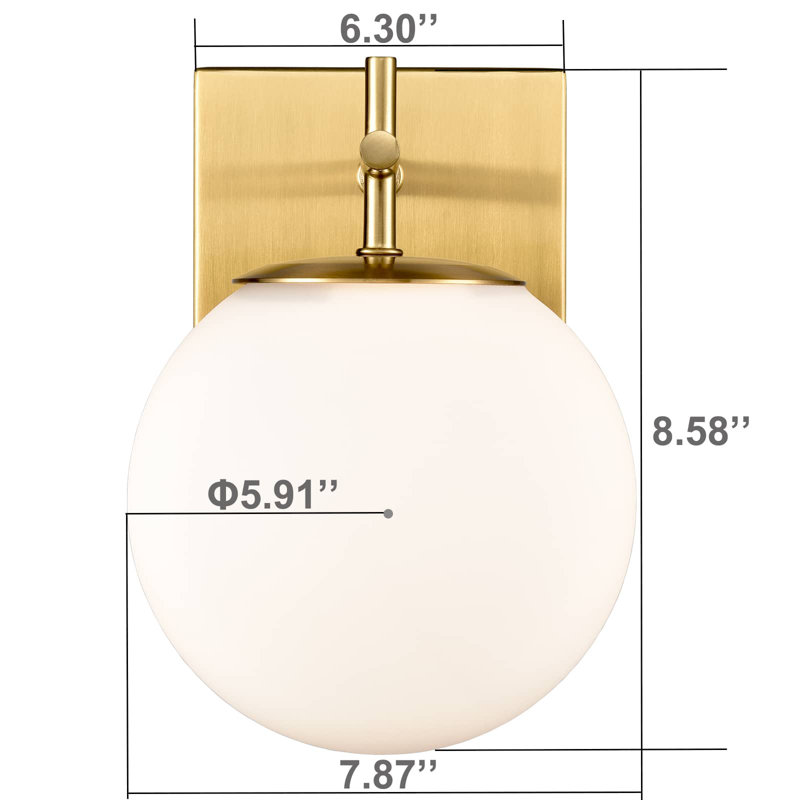Globe Sconce Gold Finish (Set Of 2)