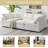 Latitude Run® 130" Modular Chenille Sectional Sofa Cloud Couches, Convertible Oversized Sectional Sleeper Sofa Bed-1844527625