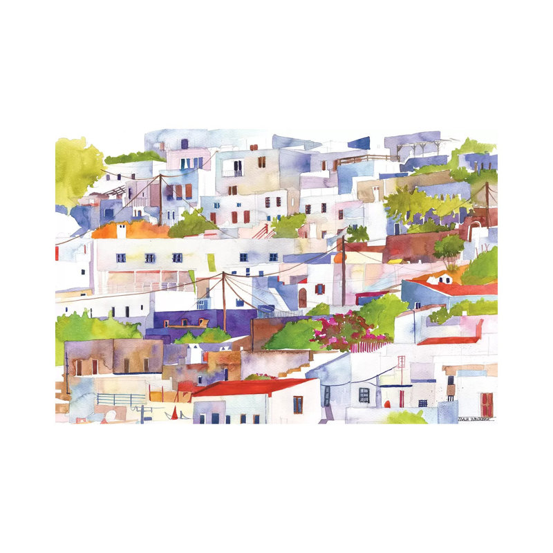 Lindos by Maja Wronska - Wrapped Canvas Gallery-Wrapped Canvas Giclée, 20.32 cm H x 30.48 cm W