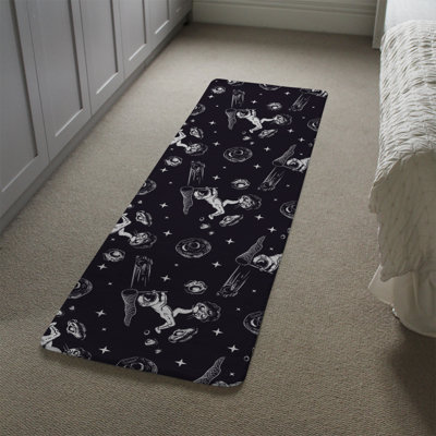 Macklin Runner 68 cm x 235 cm Animal Print and Chevron Shaggy Area Rug