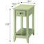 Table d'appoint en bois avec tiroir et tablette pour décoration transitionnelle