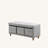Tufted Bench With Storage Basket Drawers, Bedroom Bedch With Spindle Legs-1446286208