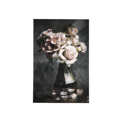 Still life flowers IV a Hand Embelished Textured Canvas