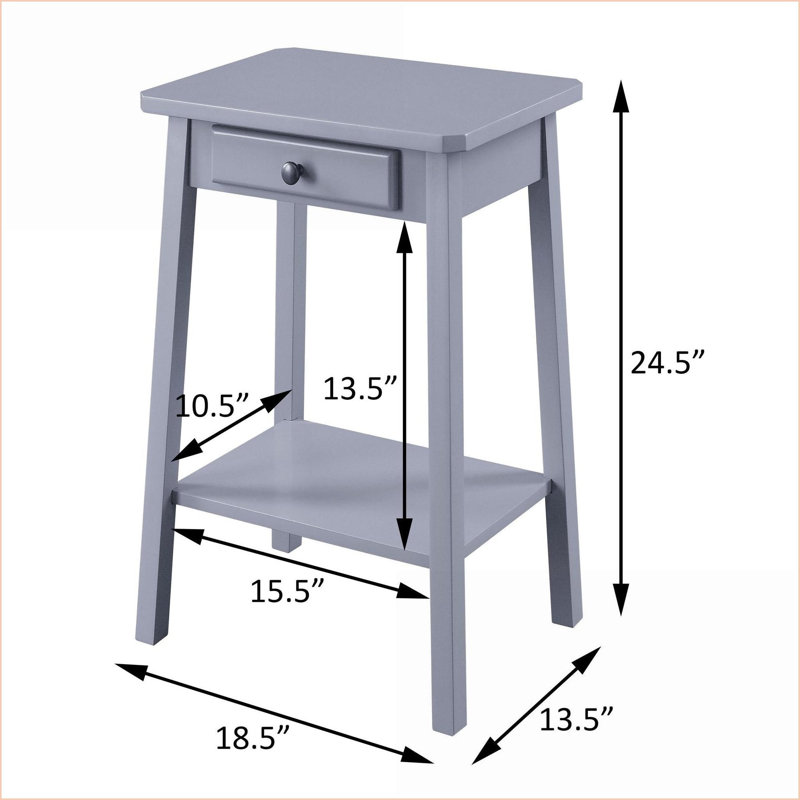 Table basse en panneau de fibres à densité moyenne gris Rangement