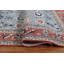 Tapis unique en laine noué à la main bleu marine / crème / rouge / gris nouvel âge 9 pi 9 po x 13 pi New Age