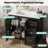 Vicky 36" Modern Black Single Bathroom Vanity With Integral White SMC Sink And Gold Hardware