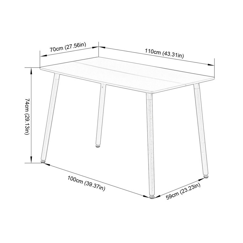 Reese Solid Wood Base Dining Table