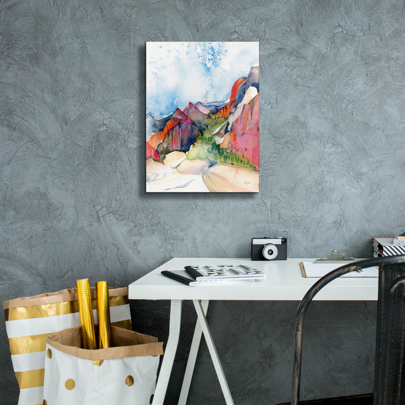 «Desert Days» par Kristy riz, art mural sur toile, H 16 po x l 12 po x P 0,75 po