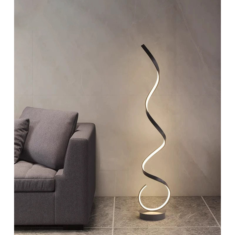 Ornement en forme de spirale verticale minimaliste à bande DEL Minimalist