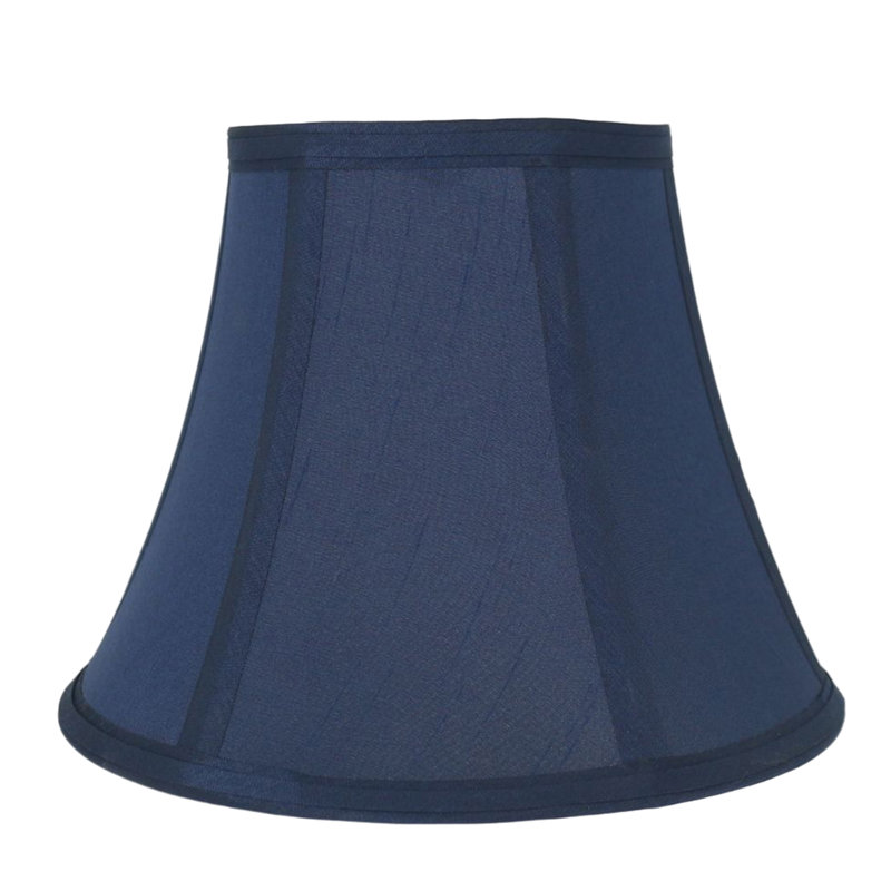 7'' H x 9'' W Silk Bell Lamp Shade, Navy Blue