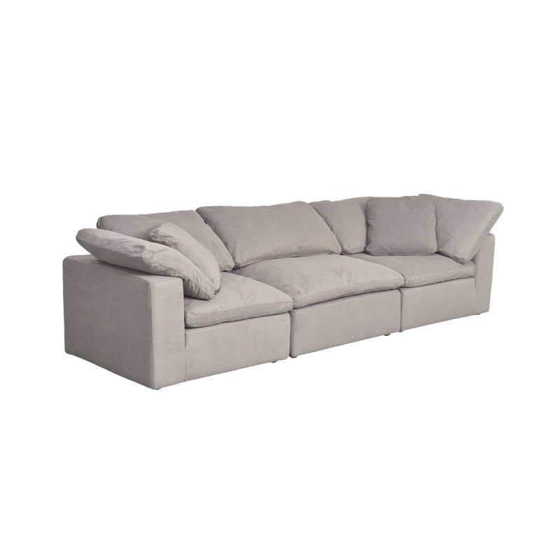 Clay MODULAR SOFA PERFORMANCE FABRIC LIGHT GREY, Light Gray