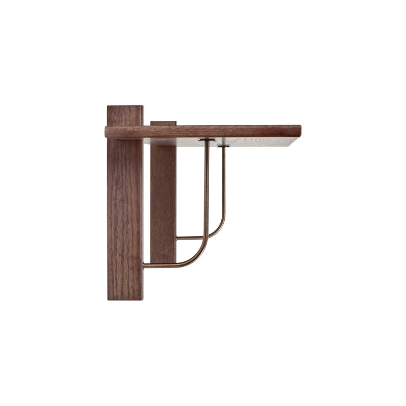 Corbel Shelf, Long, Dark Stained Oak