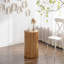 Table d'appoint cylindrique rétro - Design en relief à texture verticale - Moderne
