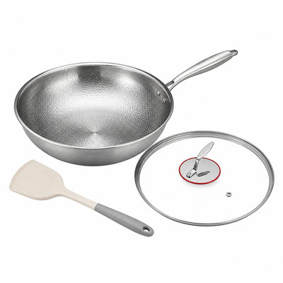 12.6-inch titanium pans for cooking, titanium pan PFOA free,uncoated titanium frying pan, Titanium Skillet,titanium frying pan nonstick,titanium wok,S