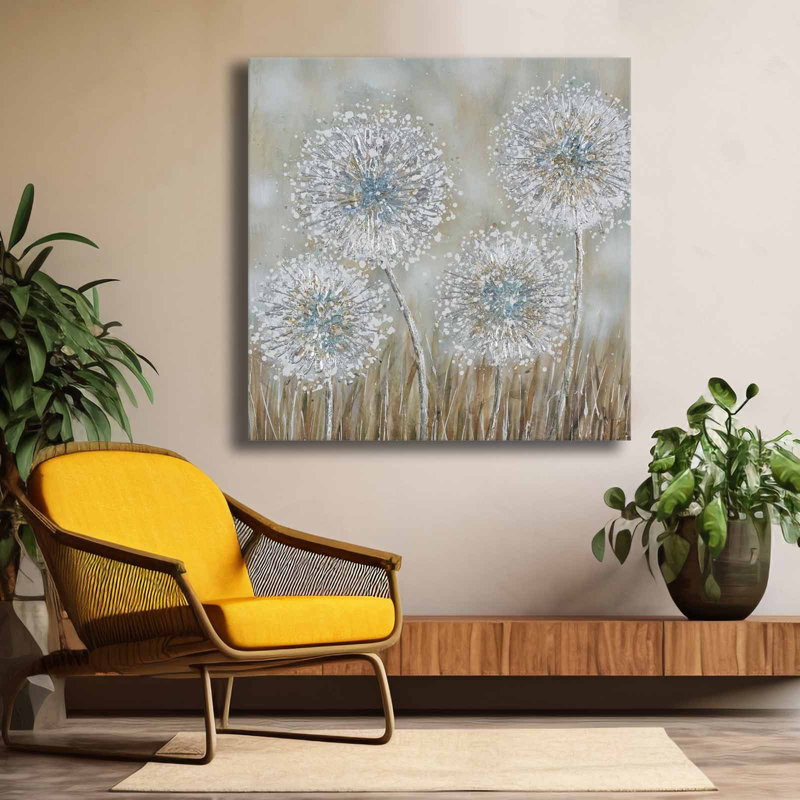 Soft Dandelion Meadow Canvas Wall Art