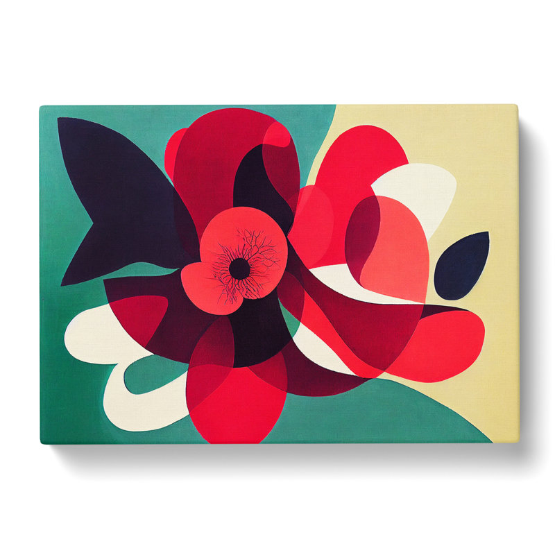 Enlightened Abstract Flowers - Wrapped Canvas, 35cm H x 50cm W x 3cm D