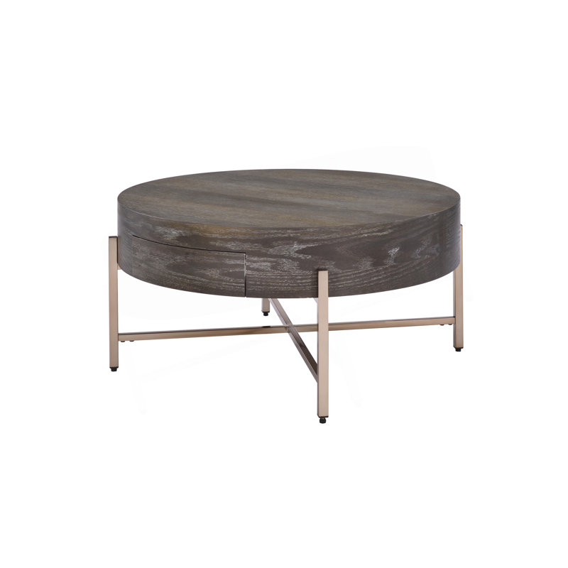 Table basse Weyton brun clair et champagne