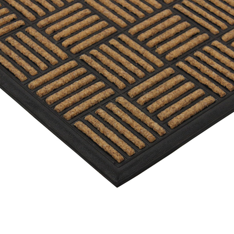 Kyson Non-Slip Geometric Doormat, 1cm H x 60cm L x 40cm W