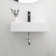 21X12 Inch White Ceramic Rectangle Wall Mount Bathroom Sink With Single Faucet Hole And Overflow