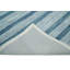 Tapis blanc et bleu en laine fabriqué à la main à rayures modernes-565467609