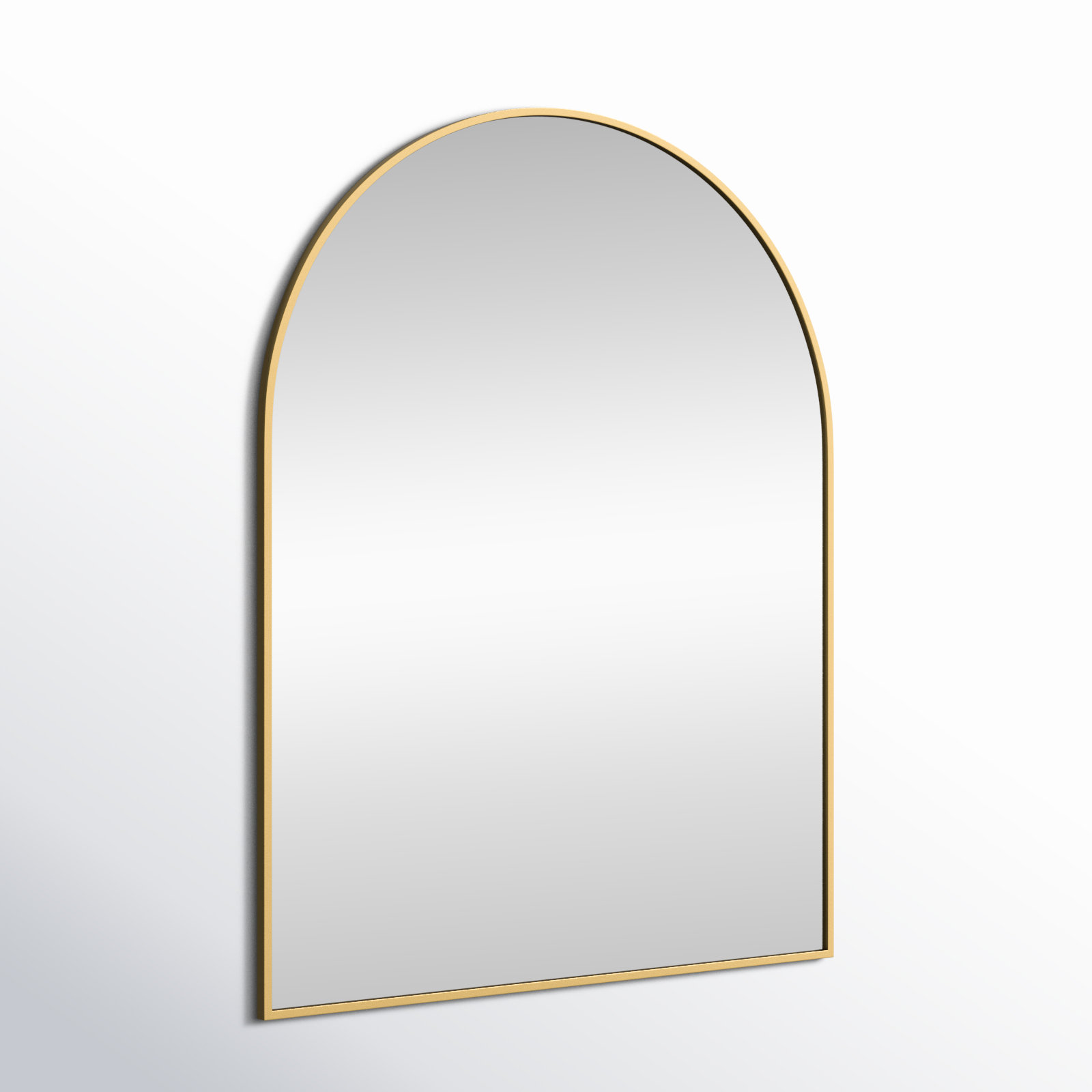 Sabine Metal Arch Wall Mirror, Brass, 42" x 33"