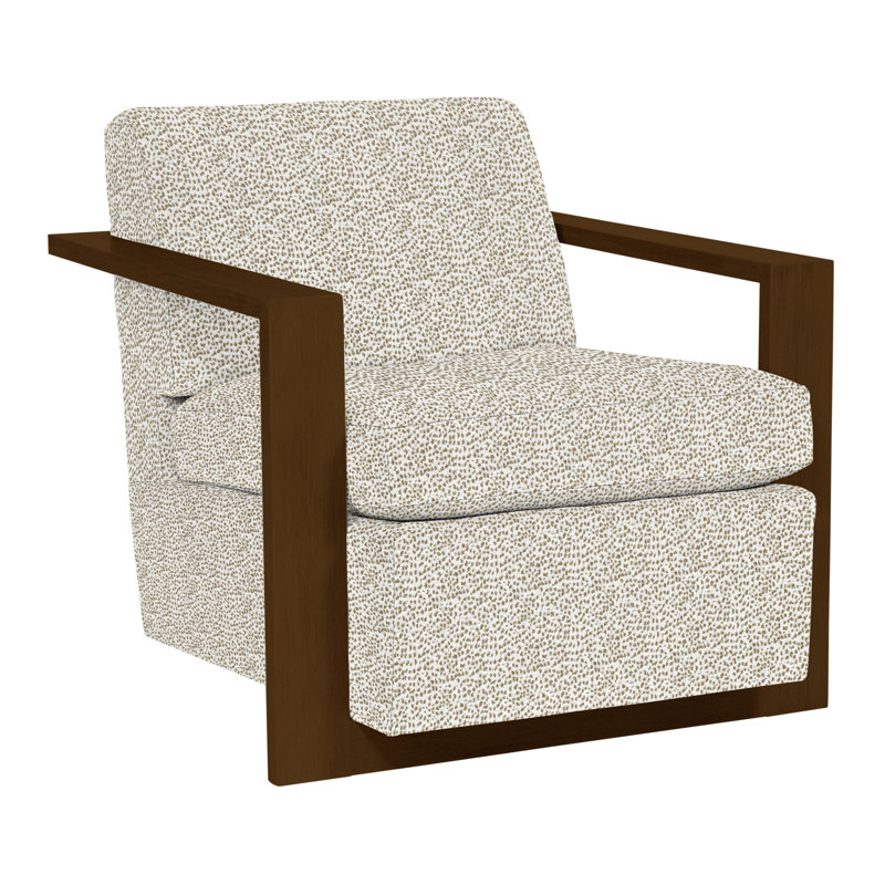 Thom Filicia Home 32" Wide Upholstered Armchair, Worthy Snow, Havana