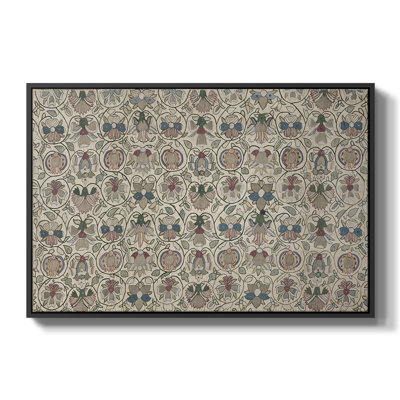Aquarelle pour motif de tissu imprimé: Wey, v. 1882-1883 - William Morris, toile tendue avec châssis