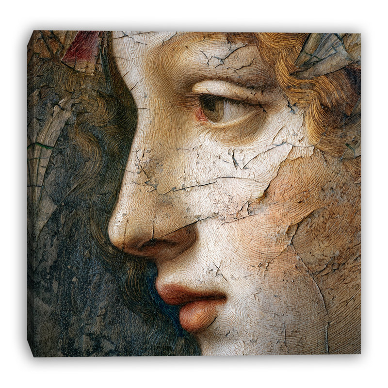 Silent Profile Wrapped Canvas Wall Art, 12"W x 12"H x 1"D