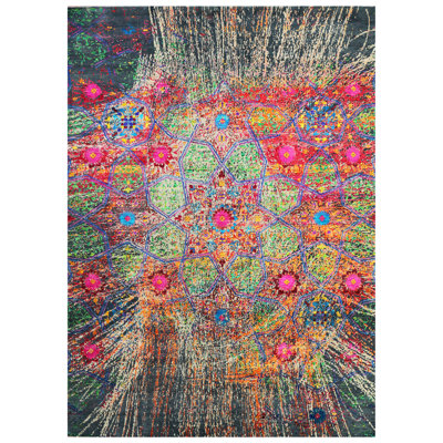 Hand Woven Silk and Wool Area Rug