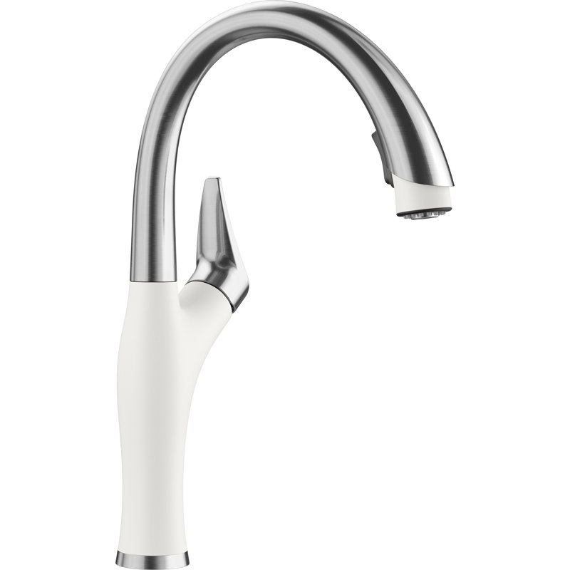 Robinet de cuisine à double jet Artona, Blanc, 2,2 gallons par minute