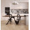 Table de salle à manger en bois massif avec pieds de table créatifs de style médiéval